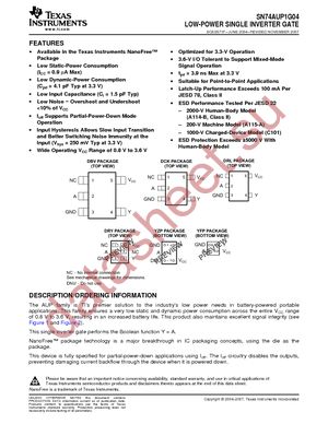 SN74AUP1G04DCKR datasheet  